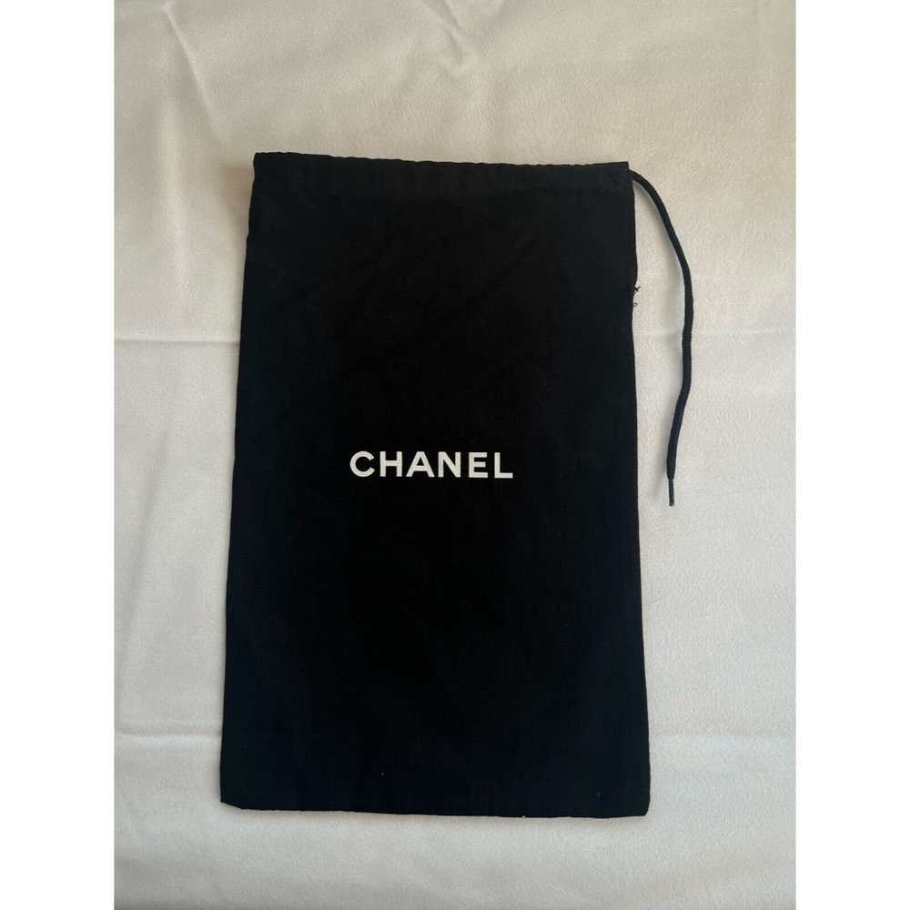 Chanel Dust Bag Storage Drawstring Black 12" x 7.6"